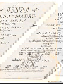 (MEXICAN IMPRINT--1675.) Pedro Salmerón. Vida de la Vble. Madre Isabel de la Encarnacion,