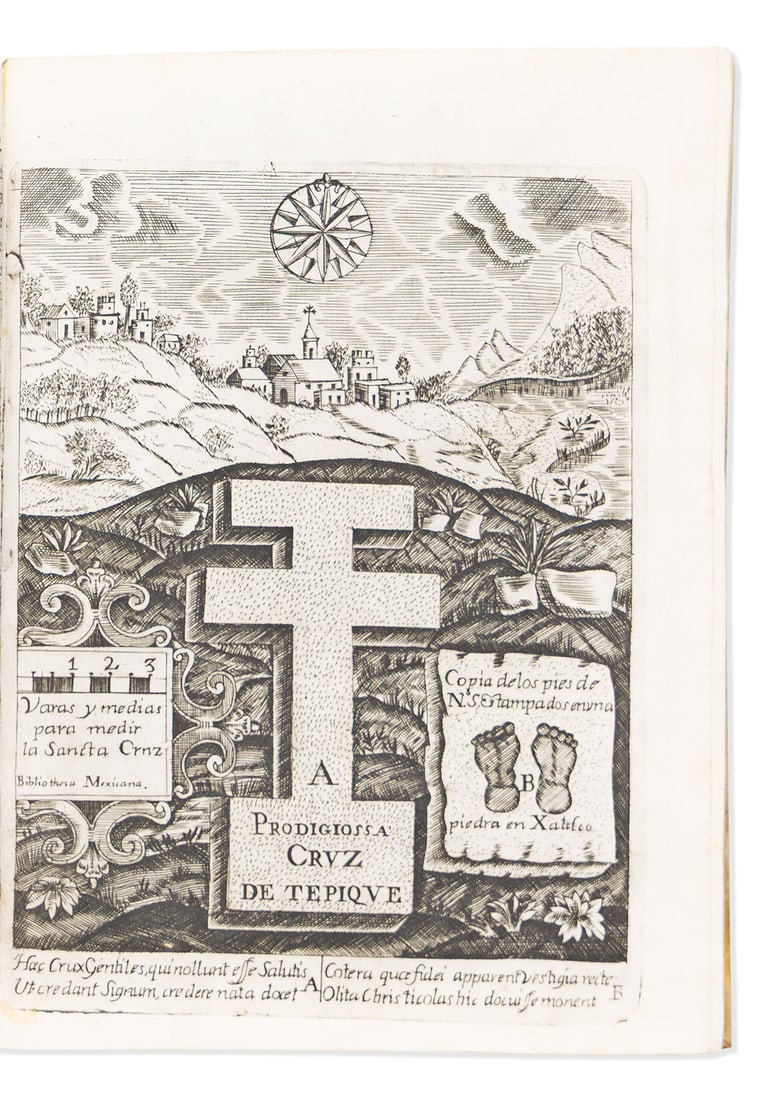 (MEXICAN IMPRINT--1757.) Francisco de Florencia. Origen de los dos celebres santuarios de la Nueva (1 of 3)