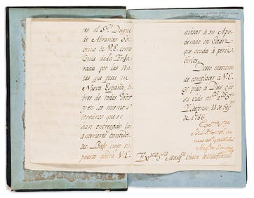 (MEXICO.) José de Gálvez, Marqués de Sonora. A later letter by the famous colonizer