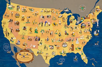 JOE KAUFMAN (1911 - 1961) The Delighted States of America.