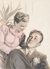 CHARLES A. BRYSON (1902 - 1982) Romantic couple.