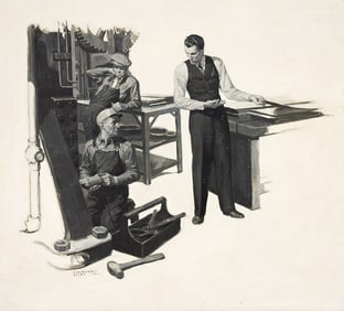 COURTNEY ALLEN (1896 -1969) "Going to walk a mile for sheet steel?"
