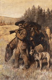EDGAR J. TAYLOR (1862 - ?) Hunter in Groton.
