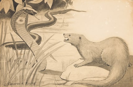 GEORGE FREDERICK MASON (1904 - 2000) Mongoose & cobra.