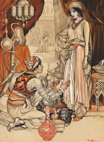 GUSTAF TENGGREN (1896 - 1970) "Most beautiful in all the world, tell me your father's name, for I