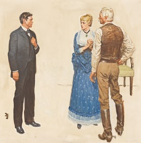 HAROLD VON SCHMIDT (1893 - 1982) "I asked Jim if he wanted to accompany us to teach the Hanneseys a