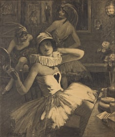 S. GORDON SMYTH (1891 - 1942) Vaudeville performers backstage.
