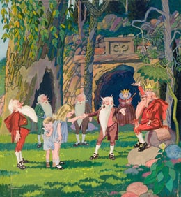 B. CORY KILVERT (1879 - 1946) Group of 4 fairy tale illustrations.