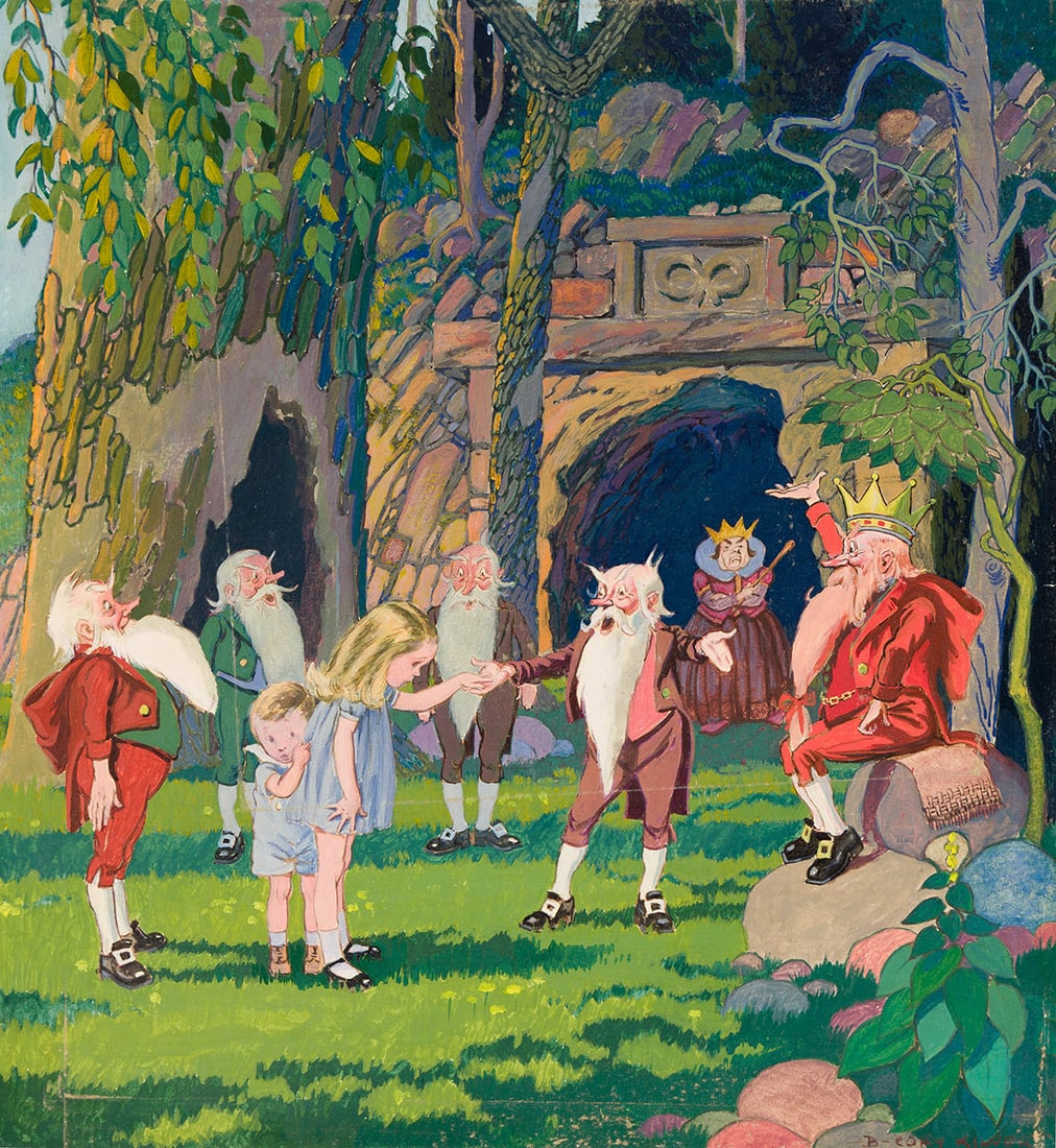B. CORY KILVERT (1879 - 1946) Group of 4 fairy tale illustrations. (1 of 8)