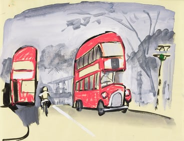 DON FREEMAN (1908 - 1978) Study for tour bus.