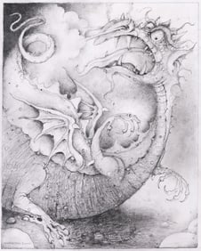 WAYNE ANDERSON (1946 - ) Beowulf development drawing.