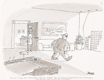 (NEW YORKER) JACK ZIEGLER (1942 - 2017) "What am I doing, Mrs. Prendergast?"
