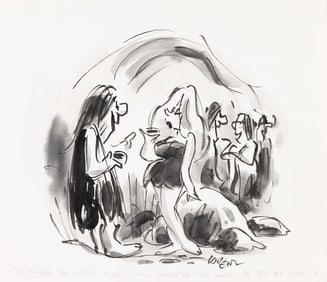 (NEW YORKER) LEE LORENZ (1932 - 2022) "So you're the little woman who invented the wheel. Do tell me