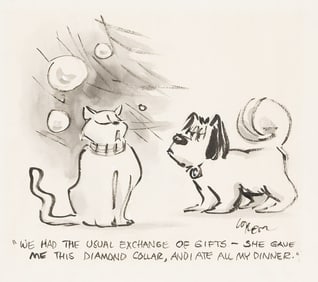 (NEW YORKER) LEE LORENZ (1932 - 2022) "We had the usual exchange of gifts."