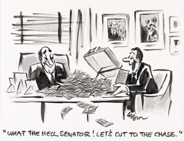 (NEW YORKER) LEE LORENZ (1932 - 2022) "What the Hell, Senator! Let's cut to the chase."