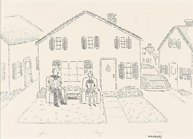 (NEW YORKER) BOB MANKOFF (1944 - ) "By the way, this isn't my idea of a vacation."