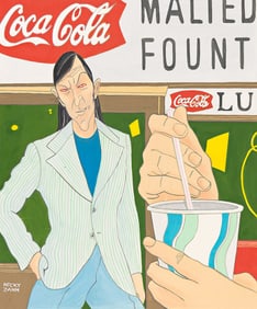 NICHOLAS (NICKY) ZANN (1943 - 2020) Coca Cola with character, possibly Nick Cave.