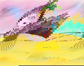 FILM ROMAN / JIM DAVIS (1945 - ) Garfield and Friends episode 1 cel and background setup, & exposure