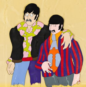 UNITED ARTISTS / KING FEATURES / THE BEATLES Yellow Submarine: John and Ringo animation cel.