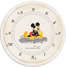 WALT DISNEY STUDIOS / CHET MARSHALL / GENE WARE Mickey Mouse Bank of America watch design.