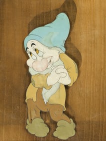 WALT DISNEY STUDIOS / SNOW WHITE Bashful Courvoisier animation cel.