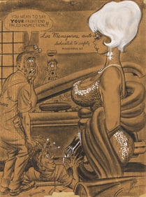 BILL WARD (1919 - 1998) "You mean to say your front end failed inspection!!"