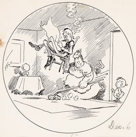 FONTAINE FOX (1884 - 1964) "Dad doesn't think Katrinka is too strong for housework."