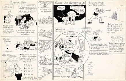 FRANK KING (1883 - 1969) Editorial cartoon printed with The Rectangle.
