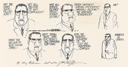 JULES FEIFFER (1929 - 2025) "Mit the Soviet Union falling apart, vot vill become of Anti-Communism?"