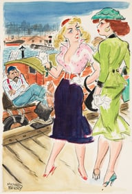 MICHAEL BERRY (1907 - 2000) "You mean this is the Greek shipowner you wanted me to meet!"
