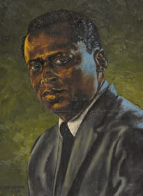 JACK LONSHEIN (1926 - 2015) Portrait of Miles Davis.