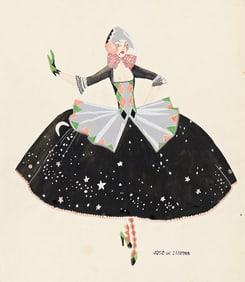 JOSE DE ZAMORA (1899 - 1971) Starry night costume design.
