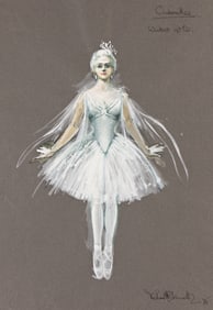 MICHAEL STENNETT (1946 - 2020) 6 costume designs and 1 set design for Cinderella.