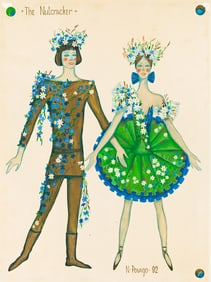 NATALIA POVAGO (DATES UNKNOWN) Three costume designs for The Nutcracker.