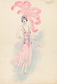 WILL R. BARNES (D. 1939) "Oriental" costume design.