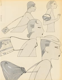 ROBERT PASSANTINO (1945 - ) Art Deco revival handbags.