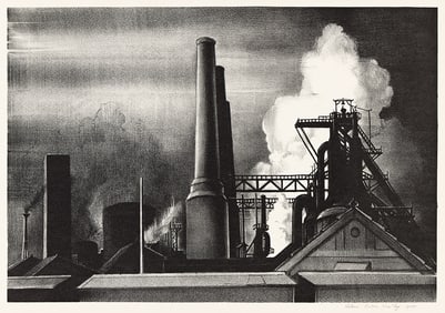 VICTORIA HUTSON HUNTLEY (1900 - 1971) Steam.