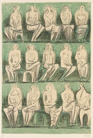 HENRY MOORE (1898 - 1896) Seated Figures.