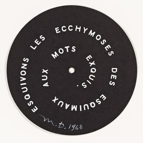 MARCEL DUCHAMP (1887 - 1968) Esquivons les Ecchymoses des Esquimaux aux Mots Exquis.