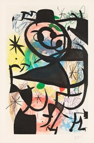 JOAN MIRÓ (1893 - 1983) Le Pitre Rose.