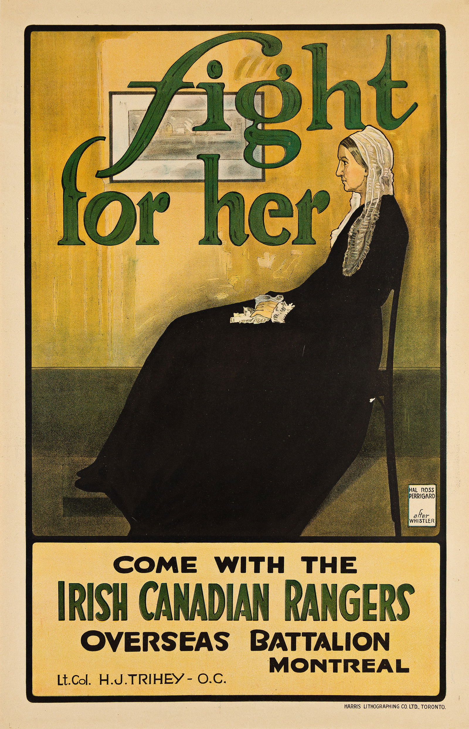 Hal Ross Perrigard. Fight for Her / Come With the Irish Canadian Rangers. 1915. 35½x22¾