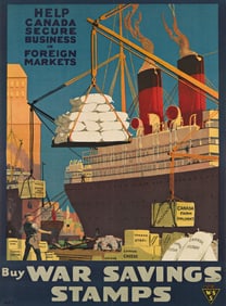 Various Artists [World War I / Canadian]. Group of 6 posters. Sizes vary.