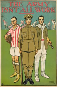 Graham Simmons. The Army Isn't All Work. 1919. 30¼x20¼ inches.
