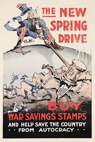 Designer Unknown. The New Spring Drive / Buy War Savings Stamps. Circa 1918. 40½x27½