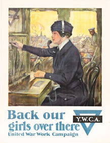 Various Artists [World War I / YMCA & YWCA]. Group of 8 posters. 1917-1918. Sizes vary.