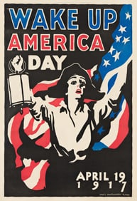 James Montgomery Flagg. Wake Up America Day. 1917. 41½x28 inches, 105½x71 cm.