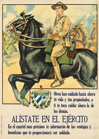 R. Lillo. Alistate en el Ejército. Circa 1915. 28¼x20 inches, 71¾x50¾ cm.
