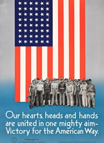 Designer Unknown. Victory for the American Way. 1942. 27¼x20 inches, 69¼x50¾ cm.