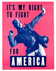 Robert Jones. It's My Right to Fight for America. 1944. 20x15¾ inches, 50¾x40 cm.