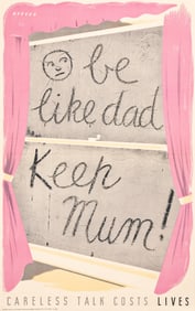 Frederick Reeves. Be Like Dad / Keep Mum! / Careless Talk Costs Lives. Circa 1940. 40¼x25¼